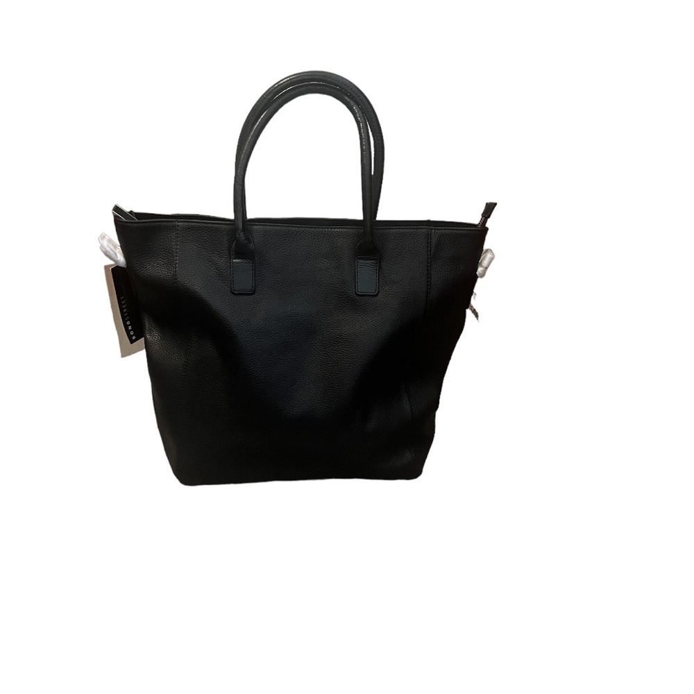 NWT Bond Street Black Vegan Leather Tote‎ Bag,